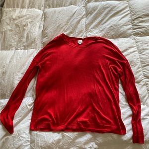 A new day red long sleeve sweater